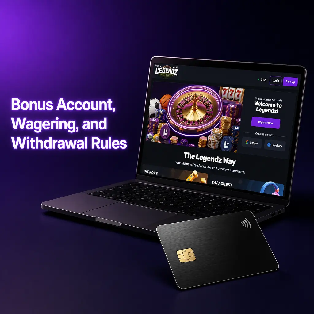 Bonus account wagering and withdrawal rules illustration