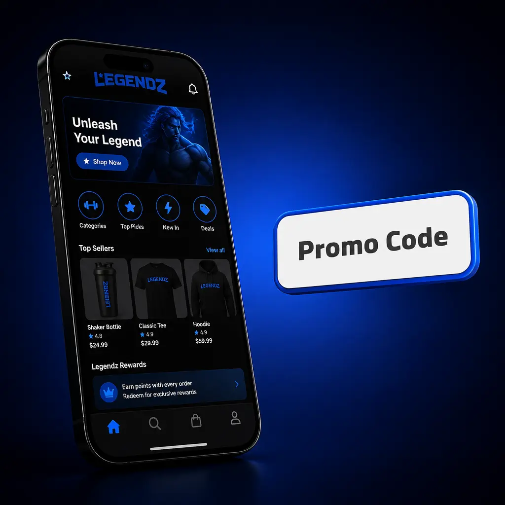 Legendz Casino promo code entry screen